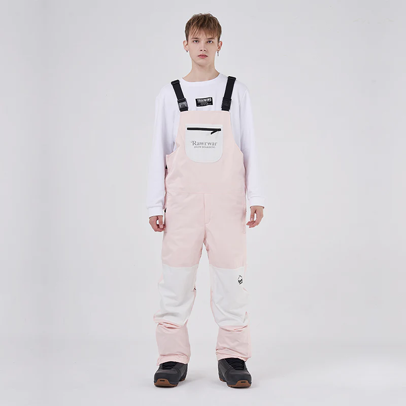 Women's RAWRWAR Mountain Discover Colorblock Snow Bibs Ski Pants - Image 6