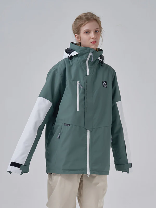 Women's RAWRWAR Powder Space Colorblock Sleeve Winter Parka Snow Jacket - Image 5