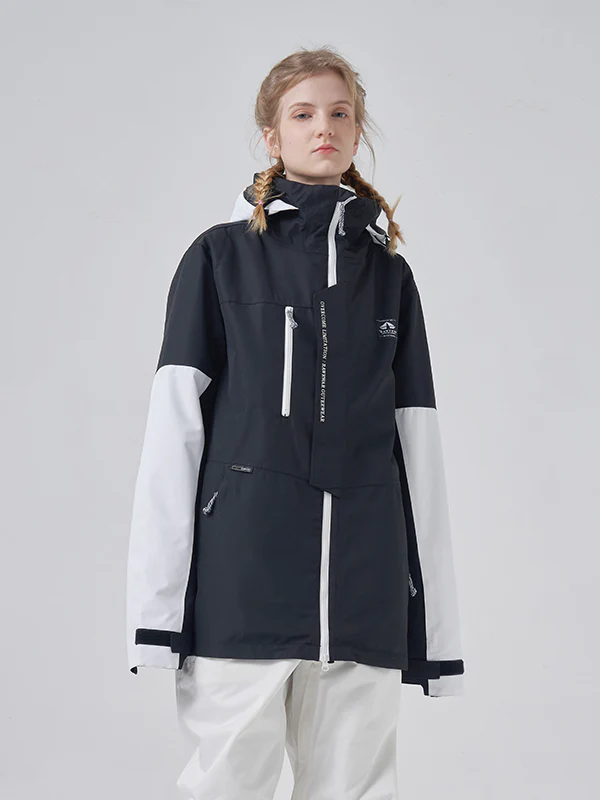 Women's RAWRWAR Powder Space Colorblock Sleeve Winter Parka Snow Jacket - Image 7