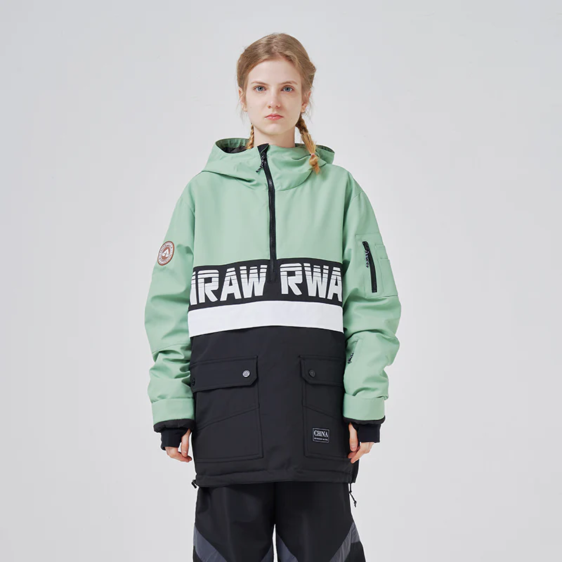 Women's RAWRWAR Powershot Cargo Half Zipper Snow Jacket with Removable Hem - Image 3