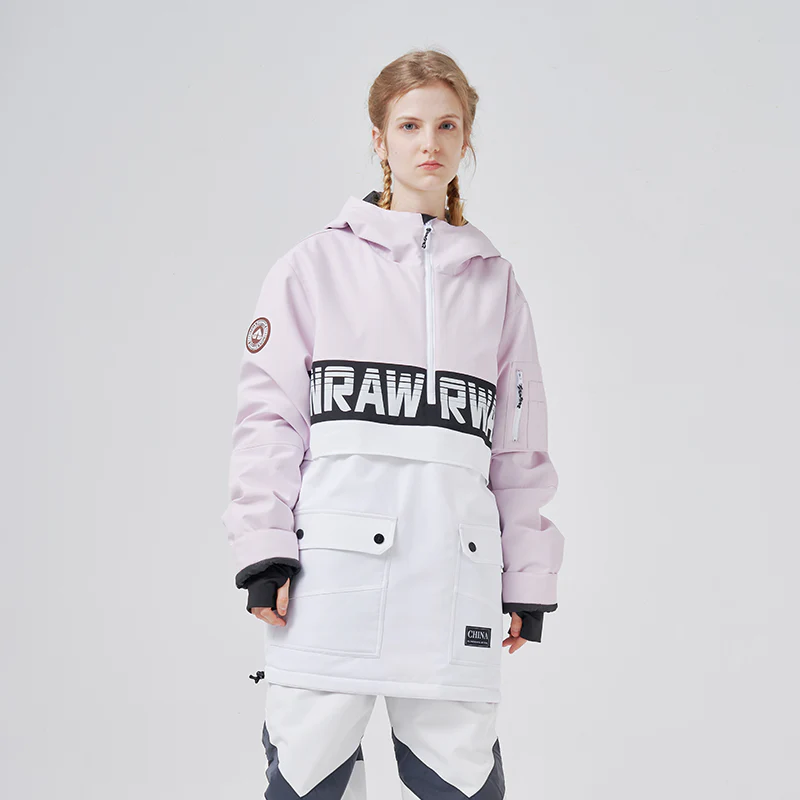 Women's RAWRWAR Powershot Cargo Half Zipper Snow Jacket with Removable Hem - Image 6