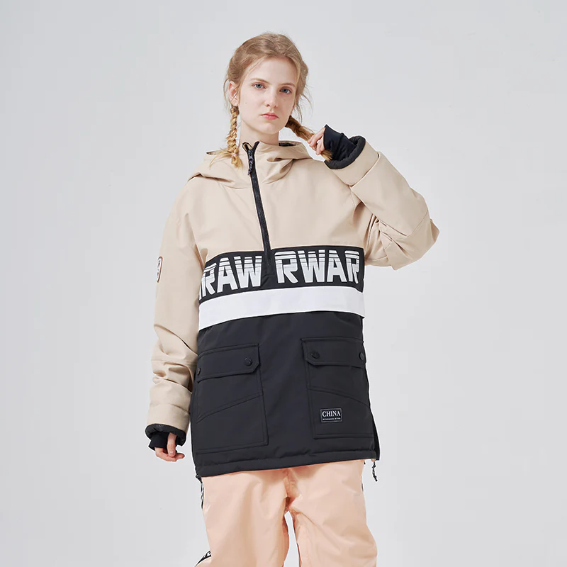 Women's RAWRWAR Powershot Cargo Half Zipper Snow Jacket with Removable Hem - Image 9