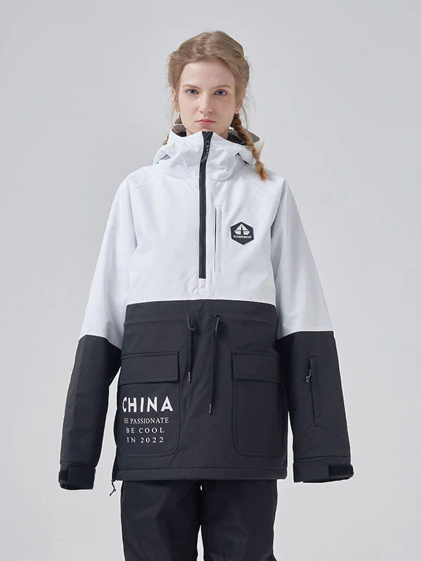 Women's RAWRWAR Winter Infinity Colorblock Parka Snow Jacket - Image 7