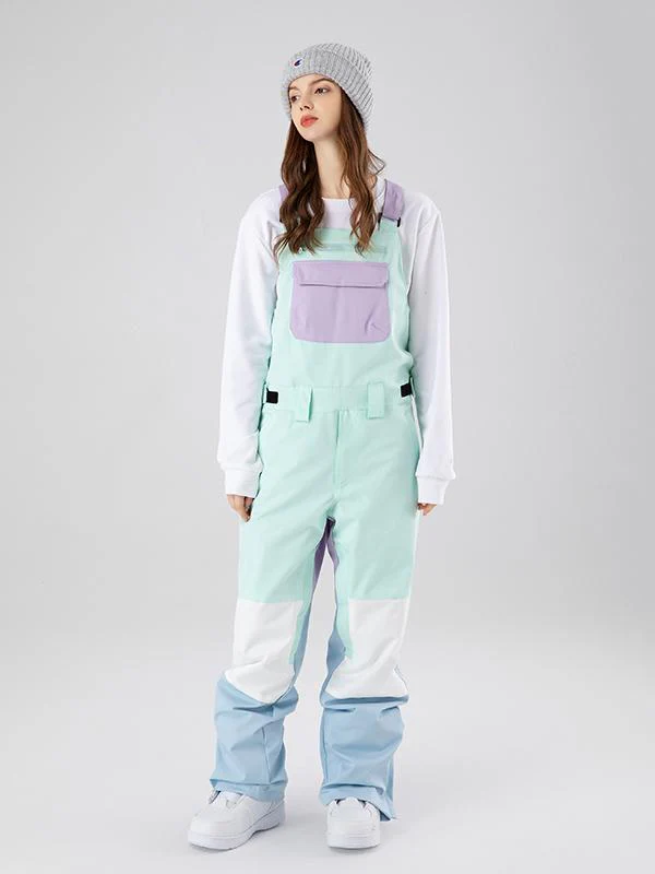 Women's Searipe Mountain Discover Colorblock Ski Pants Bibs - Image 13