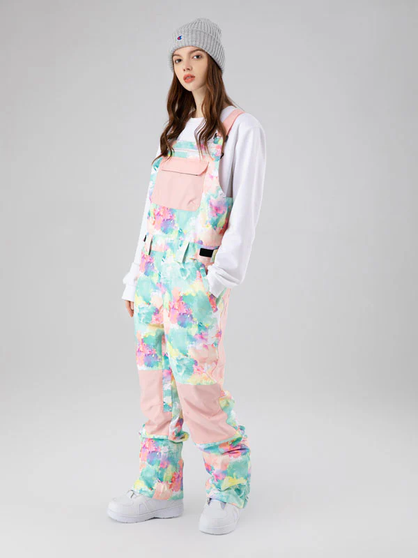 Women's Searipe Mountain Discover Colorful Snow Pants Bibs - Image 3