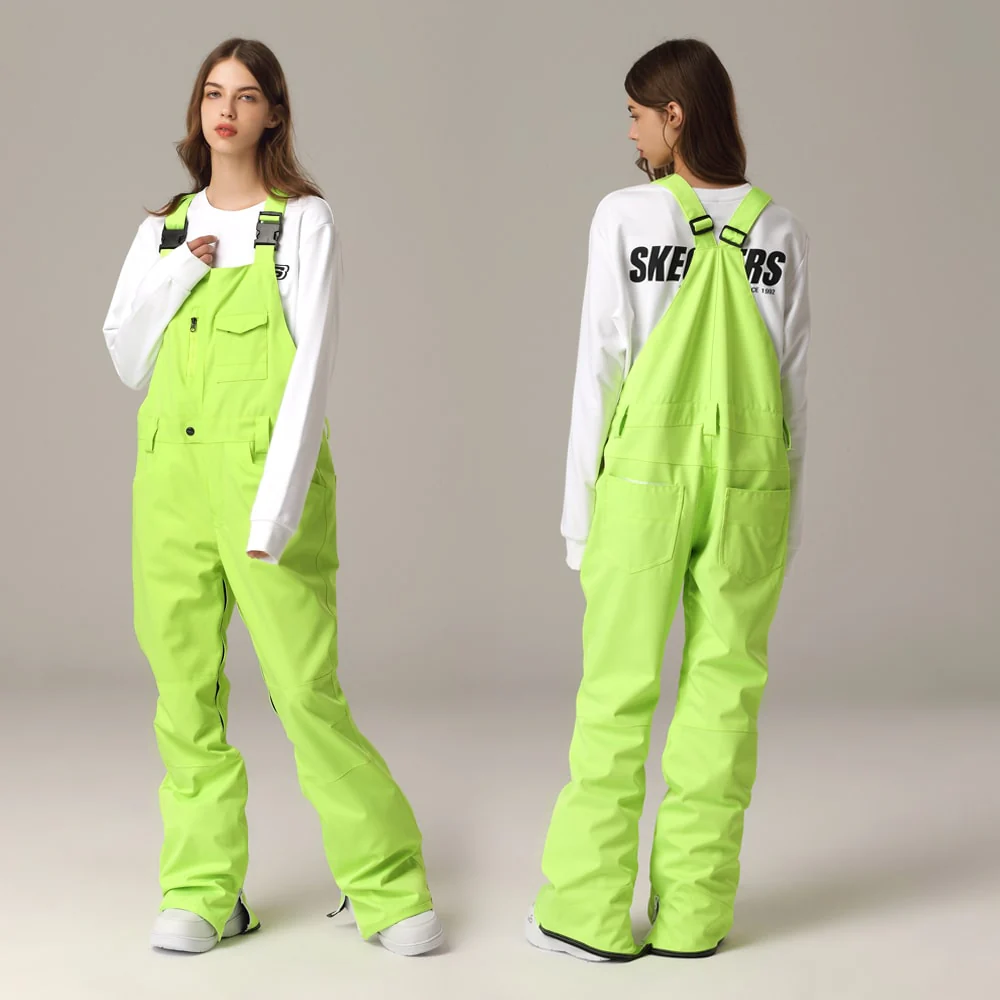 Women's Searipe Mountain Terry Slim Fit Ski Bibs Pants - Image 8