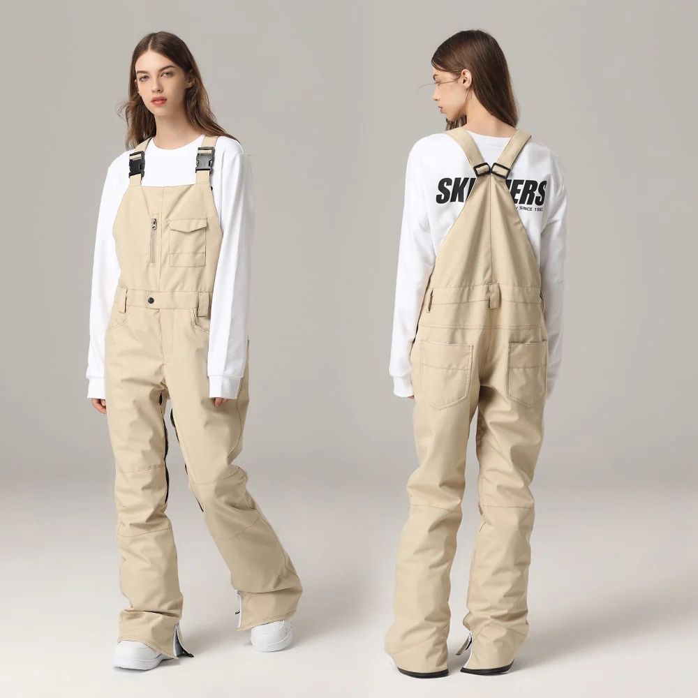 Women's Searipe Mountain Terry Snow Ski Pants Snow Bibs - Image 3