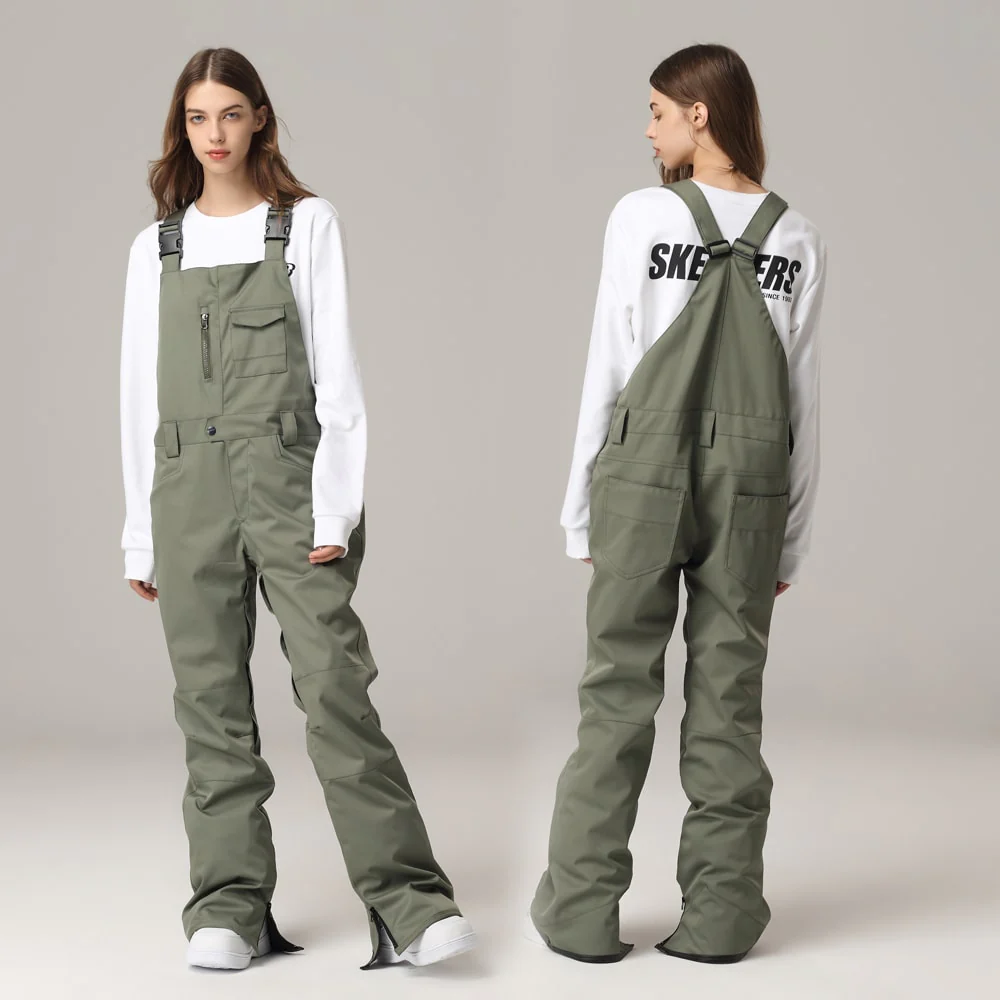 Women's Searipe Mountain Terry Snow Ski Pants Snow Bibs - Image 4