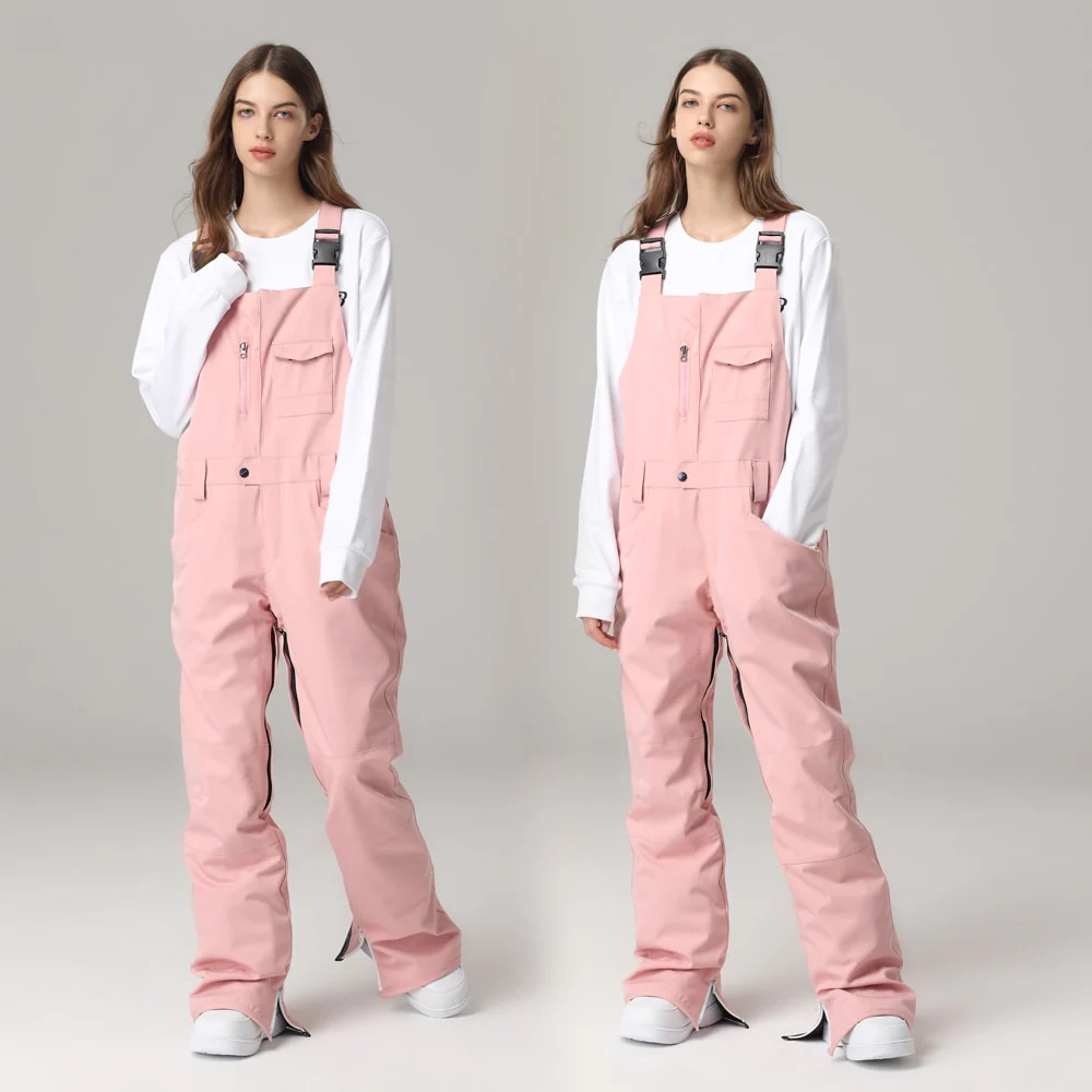 Women's Searipe Mountain Terry Snow Ski Pants Snow Bibs - Image 6