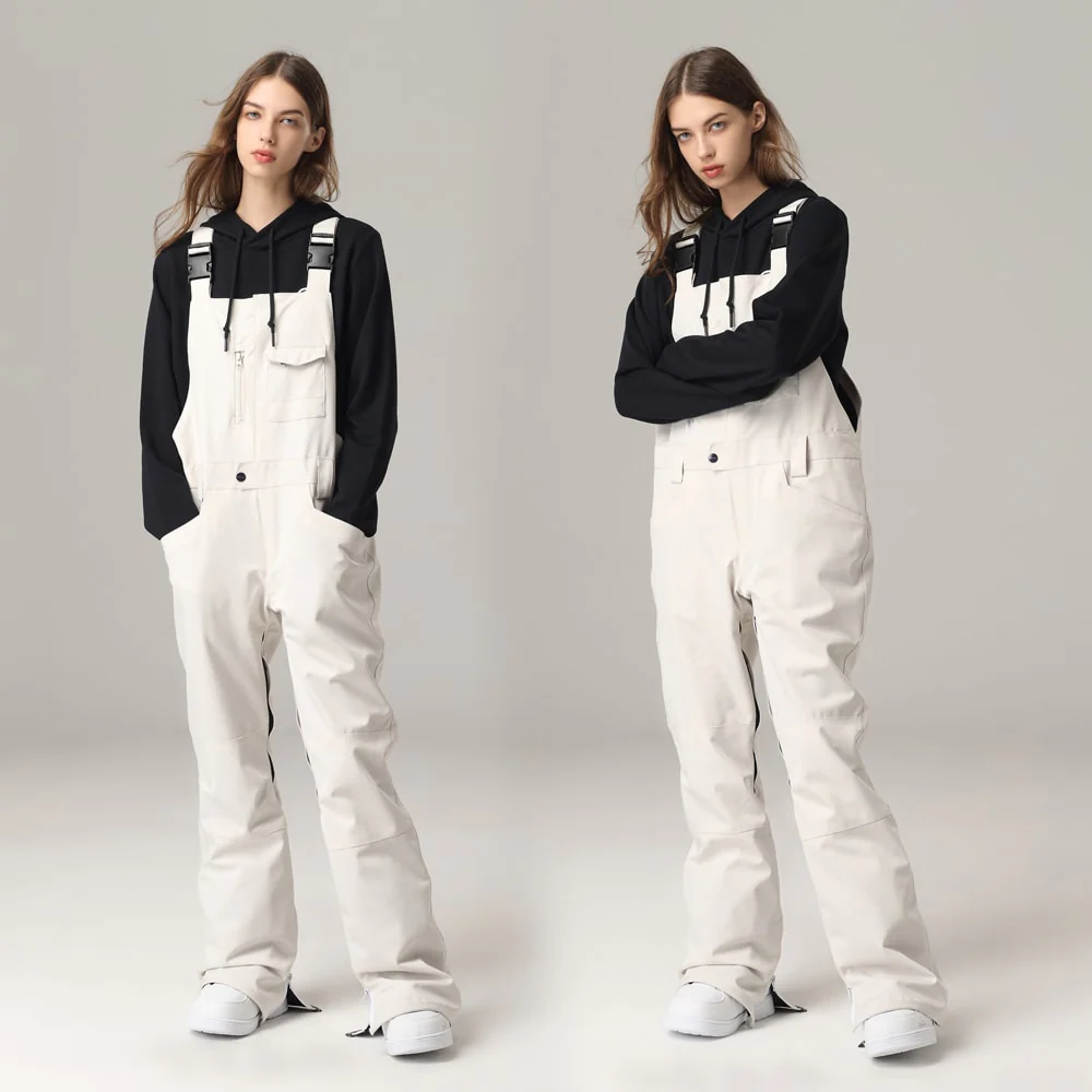 Women's Searipe Mountain Terry Snow Ski Pants Snow Bibs - Image 9