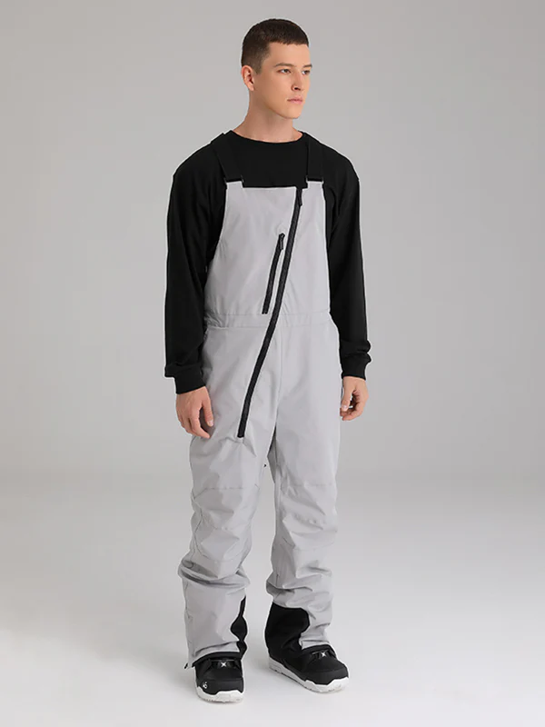 Women's Searipe Oblique Zipper Winter Crew Snow Pants Ski Bibs - Image 15