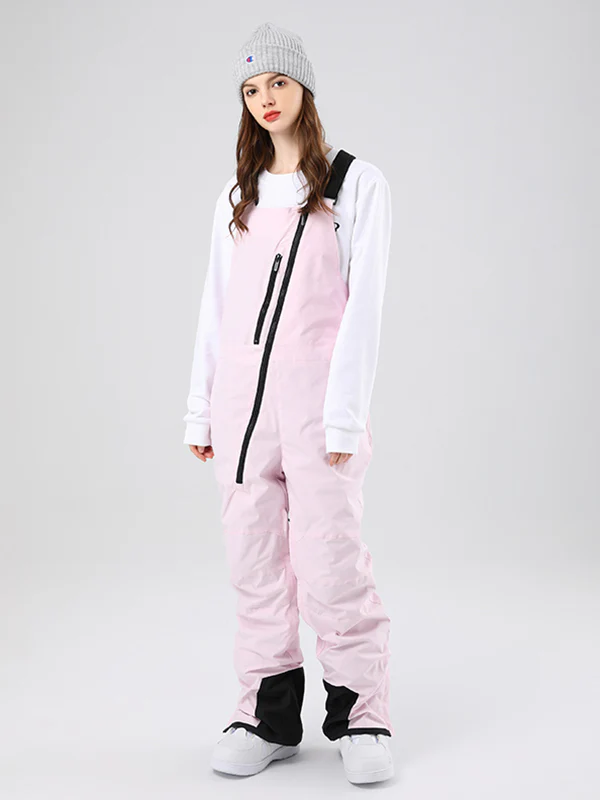 Women's Searipe Oblique Zipper Winter Crew Snow Pants Ski Bibs - Image 6