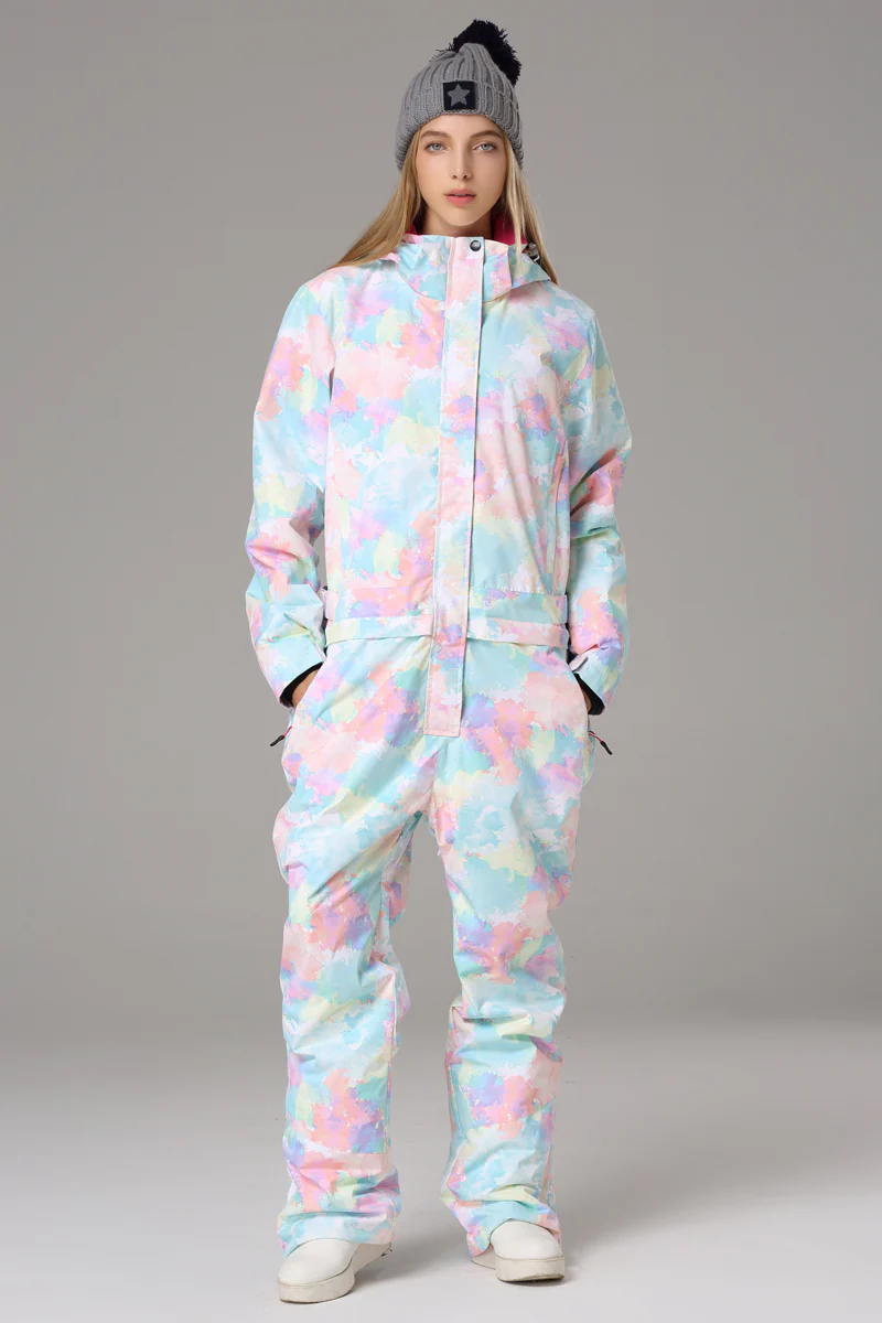 Women's Searipe One Piece Colorful Ski Suits Snow Jumpsuit - Image 5