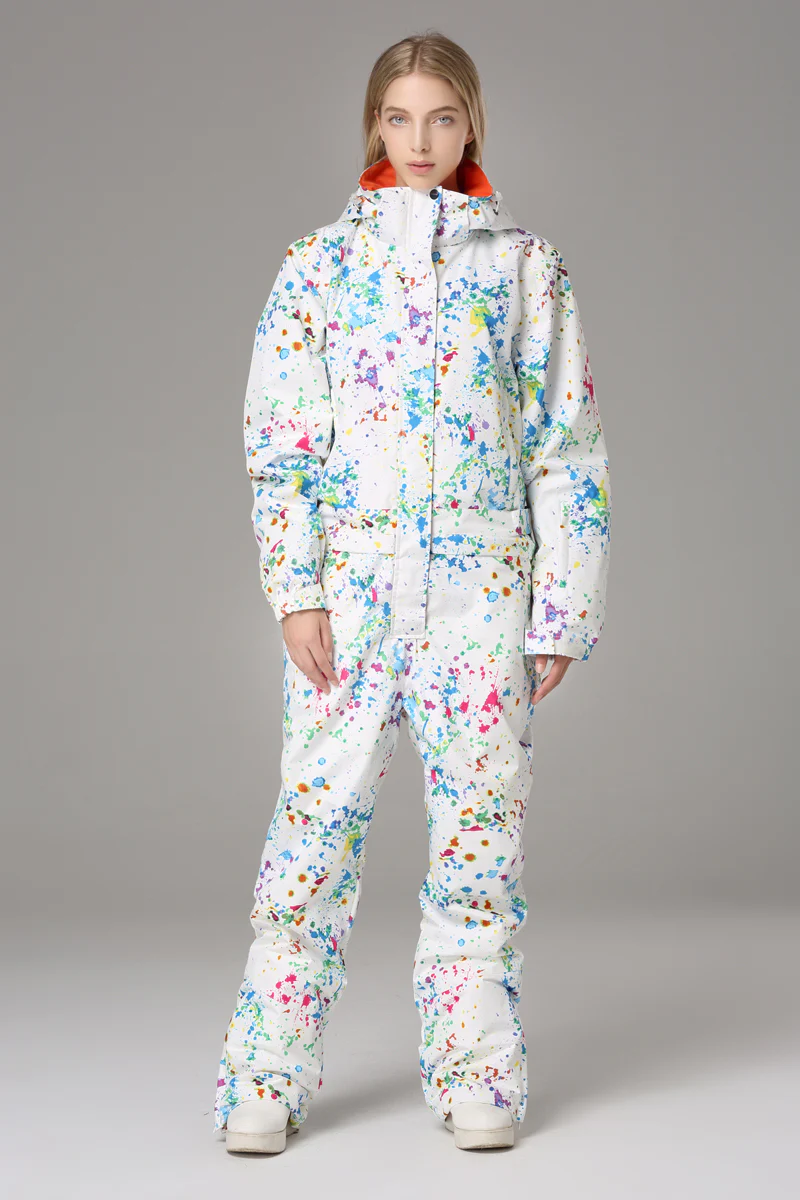 Women's Searipe One Piece Colorful Ski Suits Snow Jumpsuit - Image 7