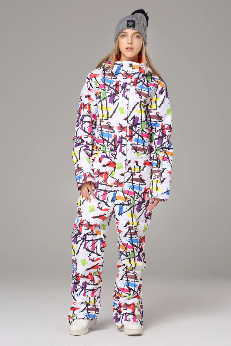 Women's Searipe One Piece Colorful Ski Suits Snow Jumpsuit - Image 9