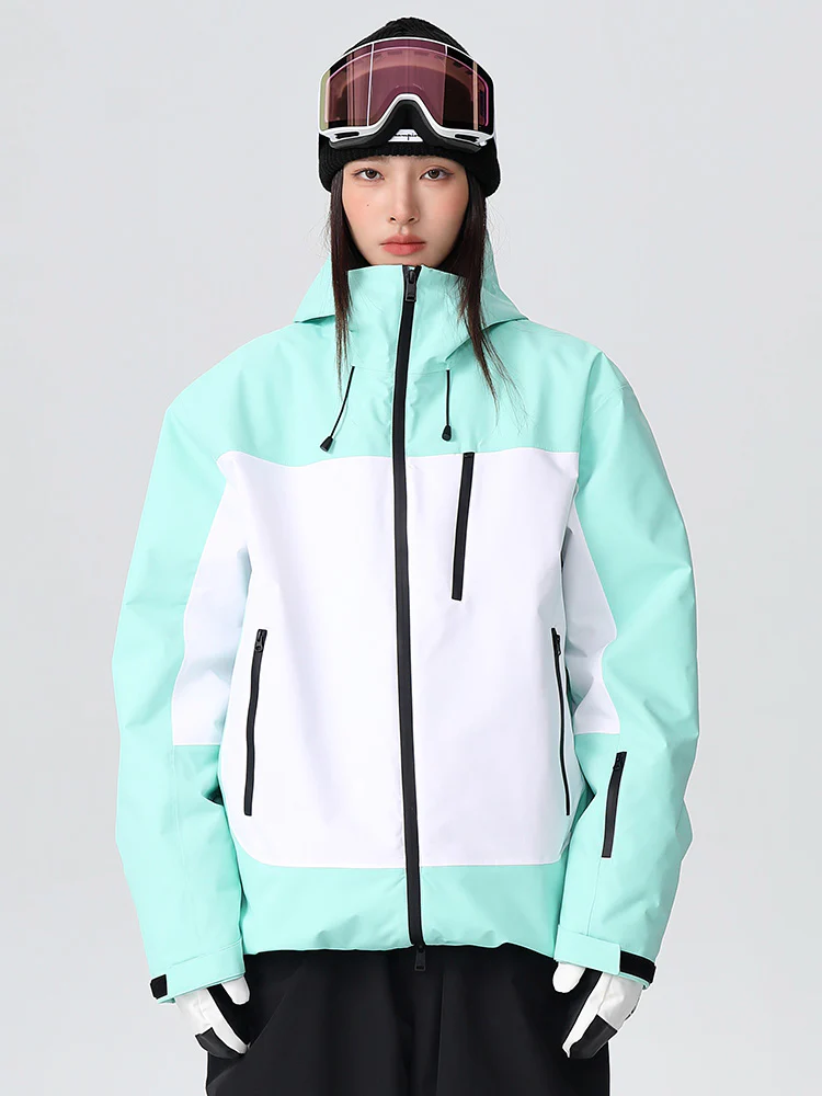 Women's Searipe Retro Vibe Color Block Baggy Snow Jacket - Image 2