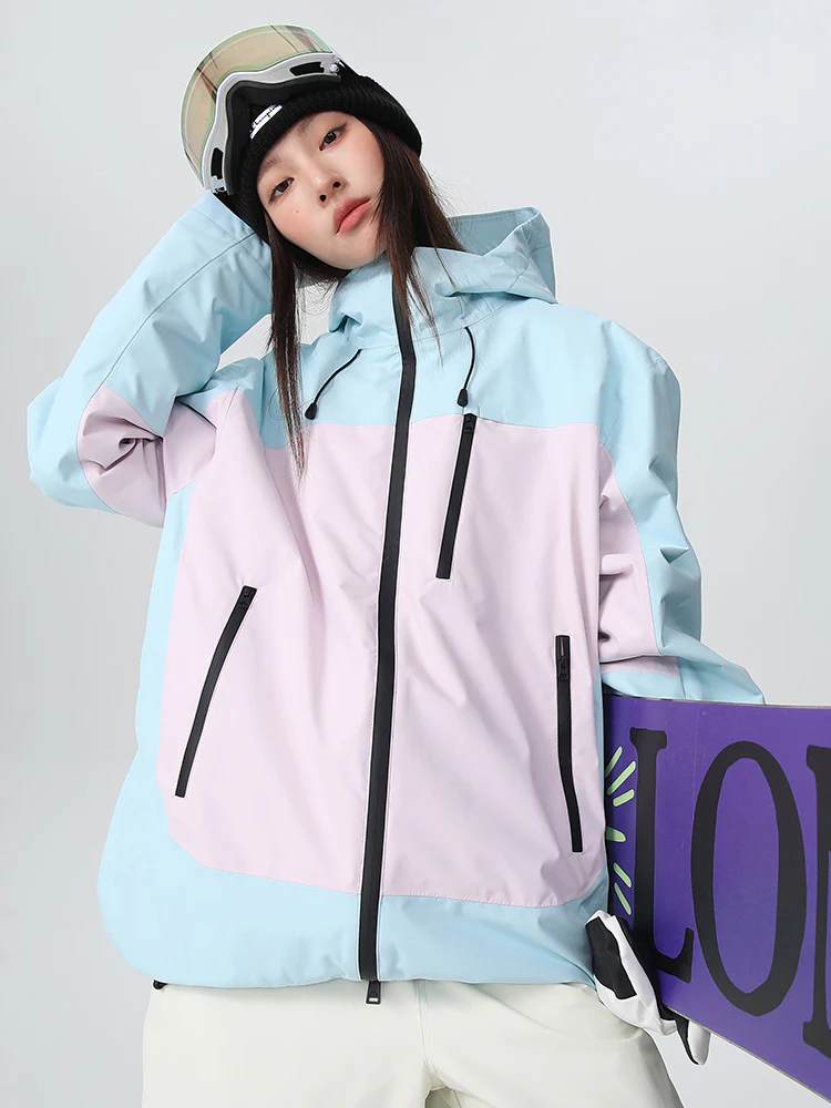 Women's Searipe Retro Vibe Color Block Baggy Snow Jacket - Image 4