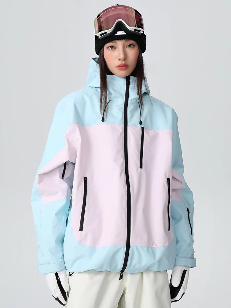 Women's Searipe Retro Vibe Color Block Baggy Snow Jacket - Image 6