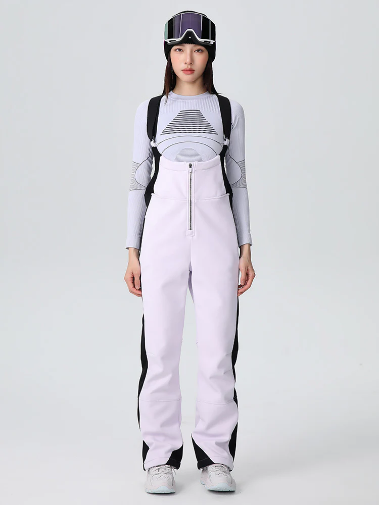 Women's Searipe Retro Vibe Elegant Stretch Flare Ski Bibs Overalls - Image 4