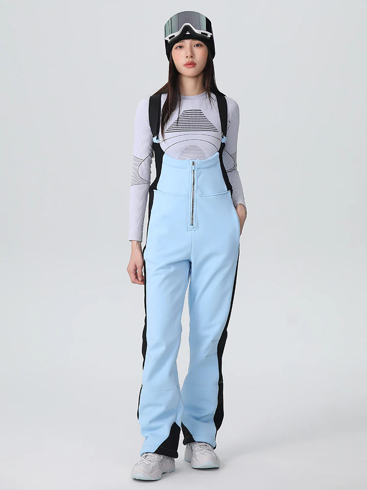 Women's Searipe Retro Vibe Elegant Stretch Flare Ski Bibs Overalls - Image 5
