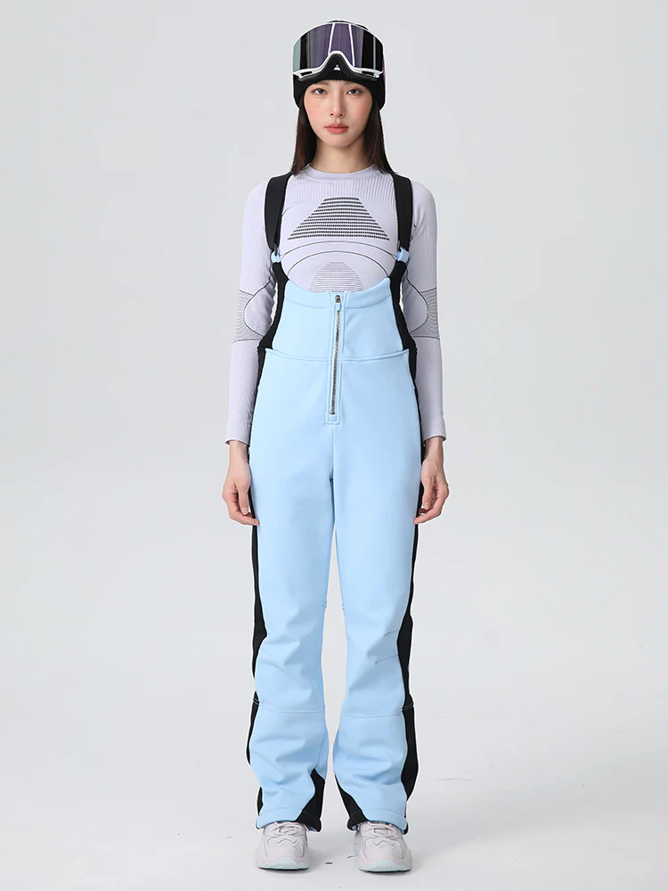 Women's Searipe Retro Vibe Elegant Stretch Flare Ski Bibs Overalls - Image 6