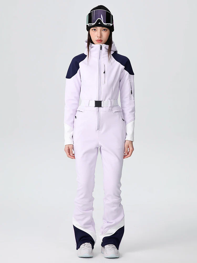 Women's Searipe Retro Vibe Elegant Stretch Flare Ski Jumpsuit - Image 2