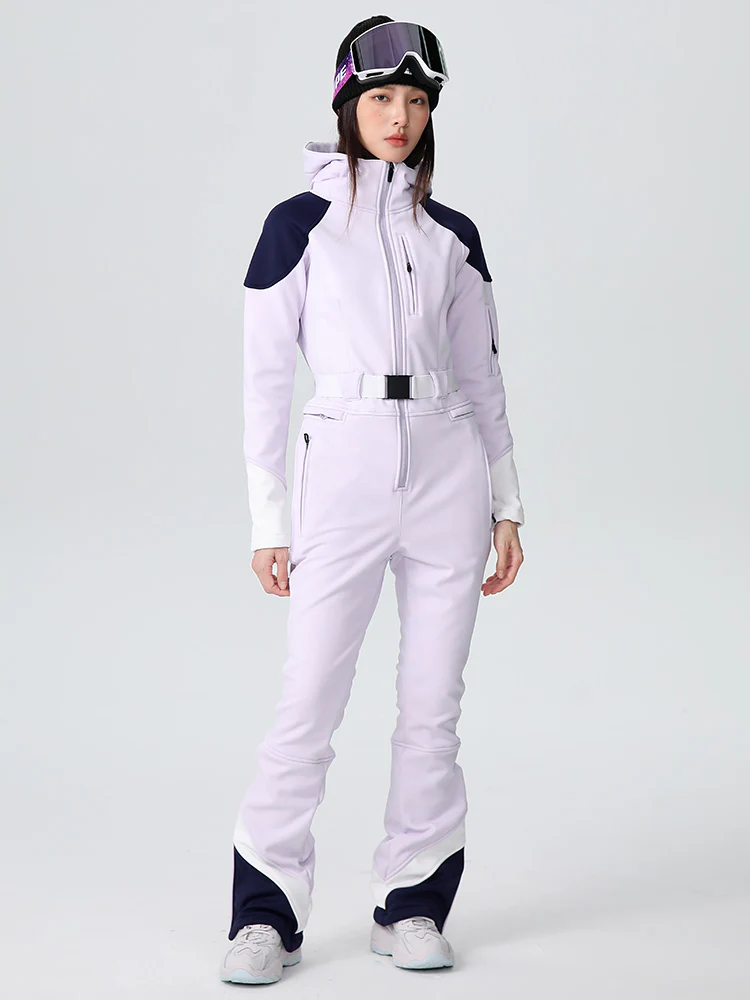 Women's Searipe Retro Vibe Elegant Stretch Flare Ski Jumpsuit - Image 3