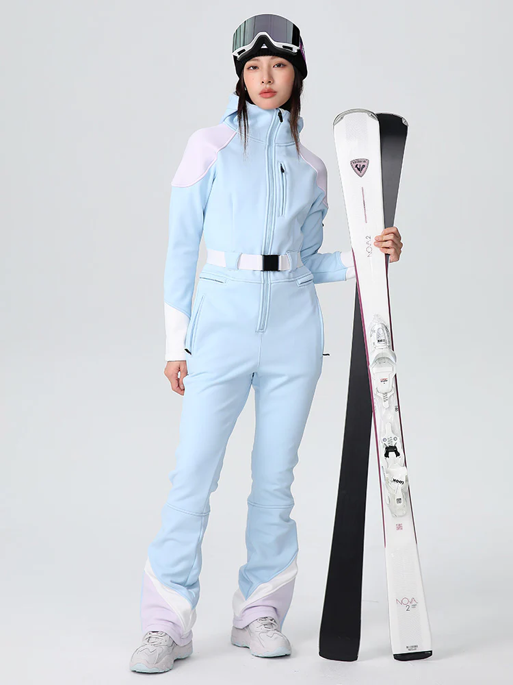 Women's Searipe Retro Vibe Elegant Stretch Flare Ski Jumpsuit - Image 4