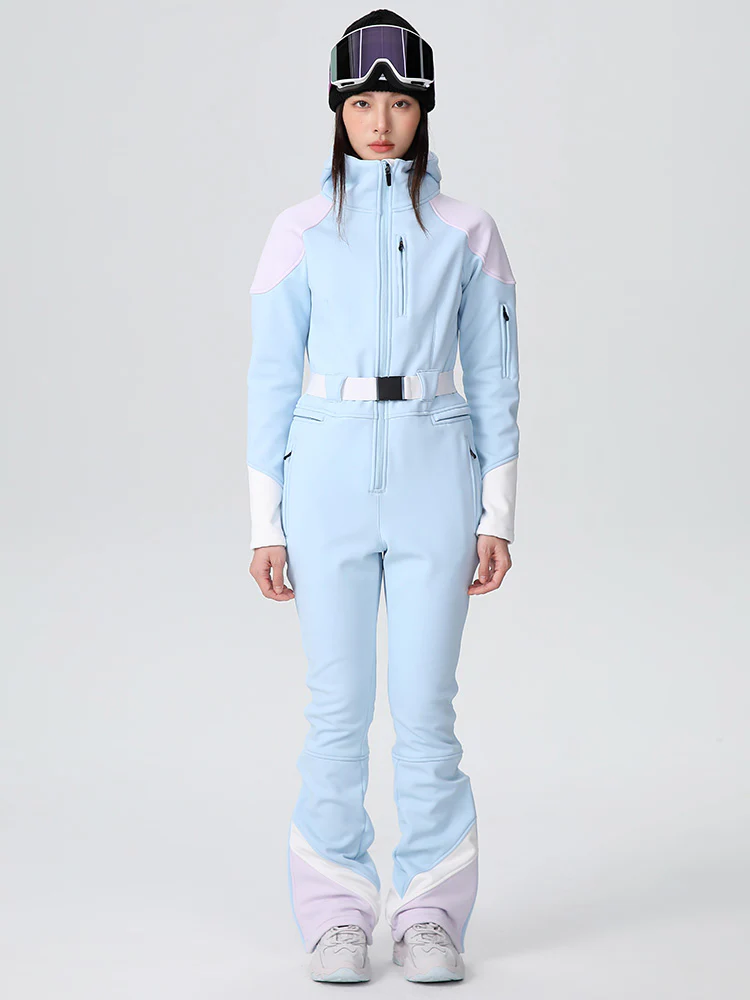 Women's Searipe Retro Vibe Elegant Stretch Flare Ski Jumpsuit - Image 5