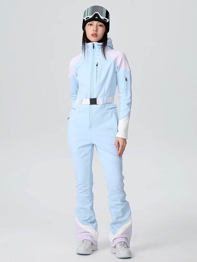 Women's Searipe Retro Vibe Elegant Stretch Flare Ski Jumpsuit - Image 6