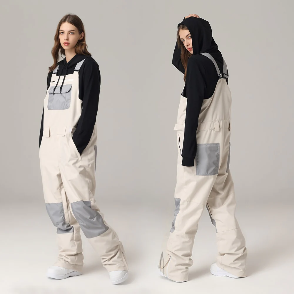 Women's Searipe Unisex Winter Mountain Discover Snowboard Pants Ski Bibs - Image 5