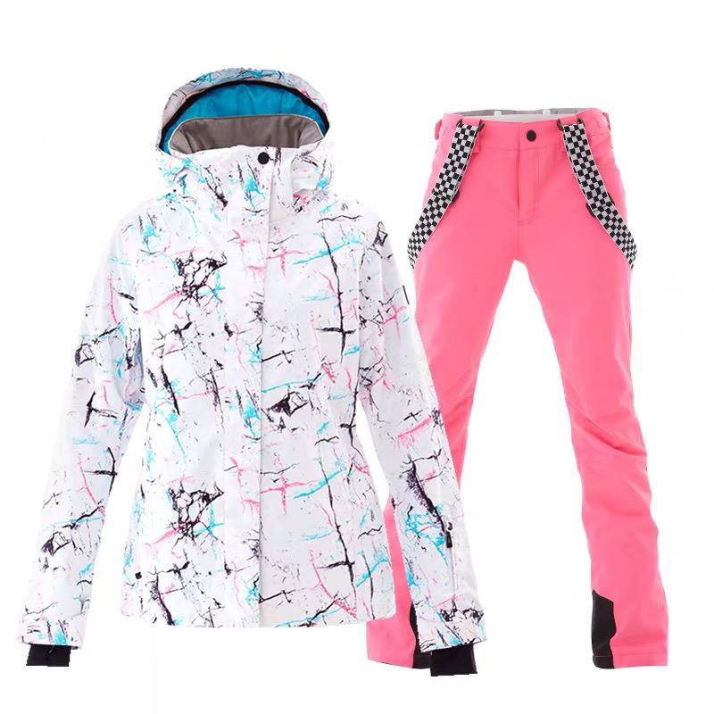 Women's SMN Winter Fashion Colorful Metropolis Ski Suits - Jacket & Pants Set - Image 4