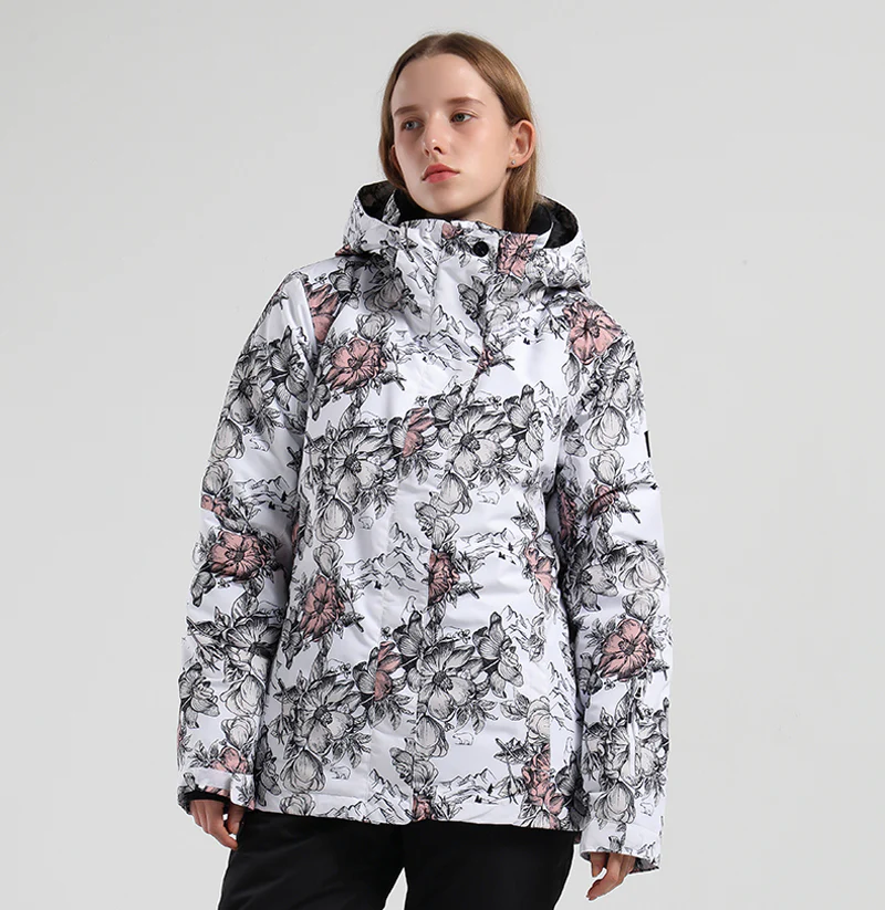 Women's SMN Mountain Freeze Colorful Print Waterproof Winter Snowboard Jacket - Image 10