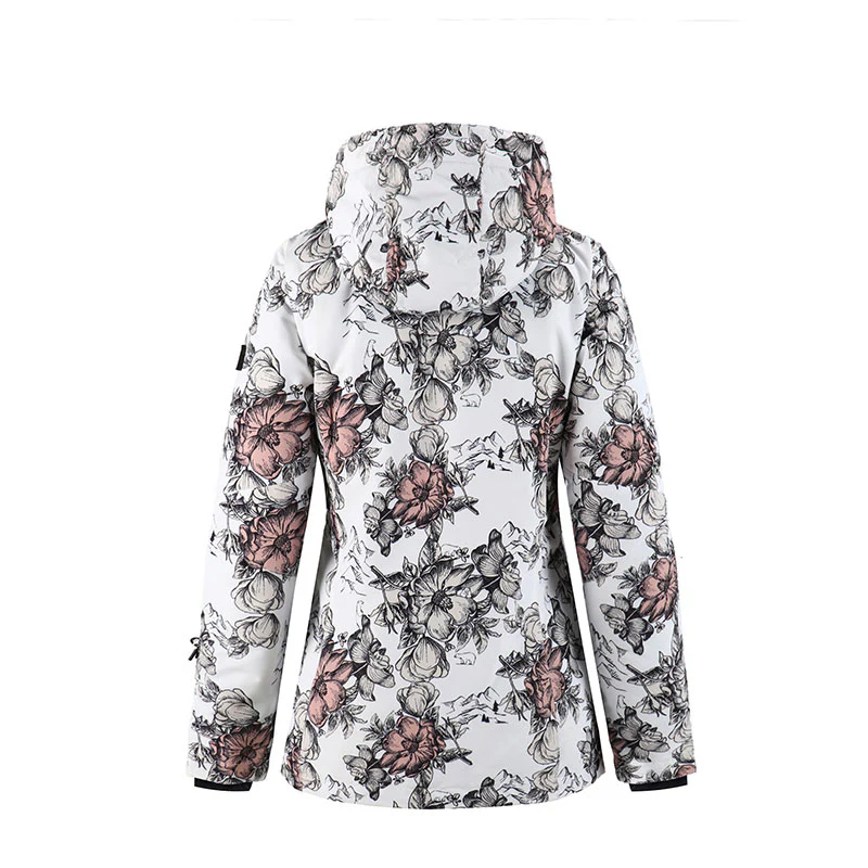 Women's SMN Mountain Freeze Colorful Print Waterproof Winter Snowboard Jacket - Image 12