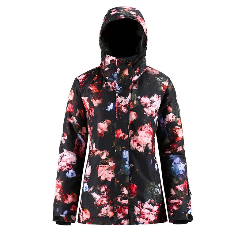 Women's SMN Mountain Freeze Colorful Print Waterproof Winter Snowboard Jacket - Image 5