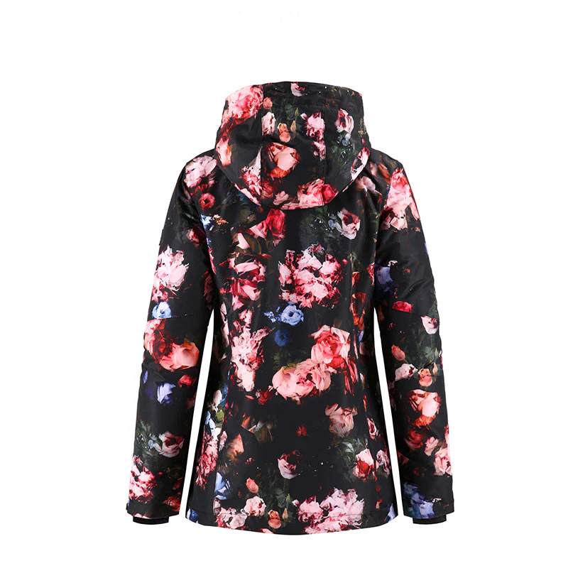 Women's SMN Mountain Freeze Colorful Print Waterproof Winter Snowboard Jacket - Image 6