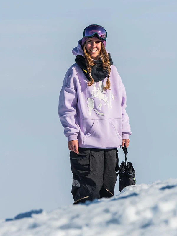 Women's Snowall Unisex Mountain Snowscape Water Resistant Hoodie - Image 2