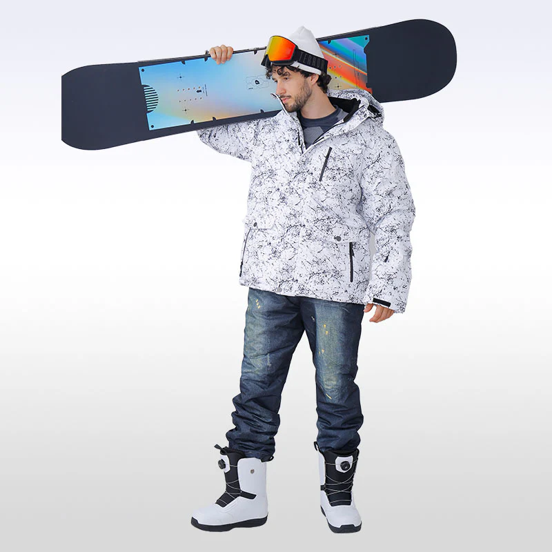 Women's Unisex Snowy Owl Mountain Ice Breaker Waterproof Hooded Ski Jacket - Image 3