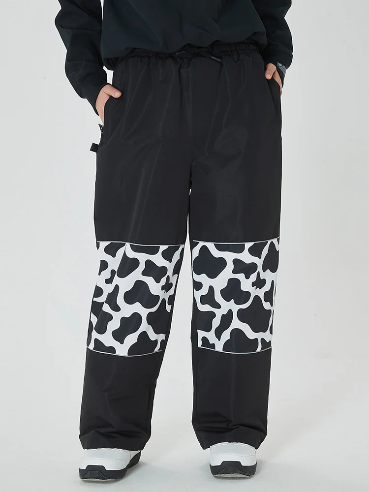 Women's Swaggy Knee Reflective Graphic Panel Cargo Snow Pants - Image 11