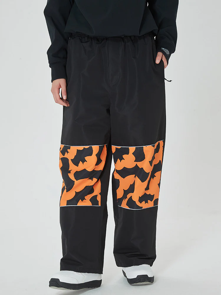 Women's Swaggy Knee Reflective Graphic Panel Cargo Snow Pants - Image 15