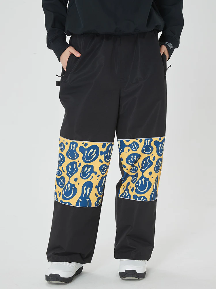 Women's Swaggy Knee Reflective Graphic Panel Cargo Snow Pants - Image 7