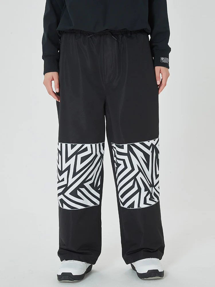 Women's Swaggy Knee Reflective Graphic Panel Cargo Snow Pants - Image 8