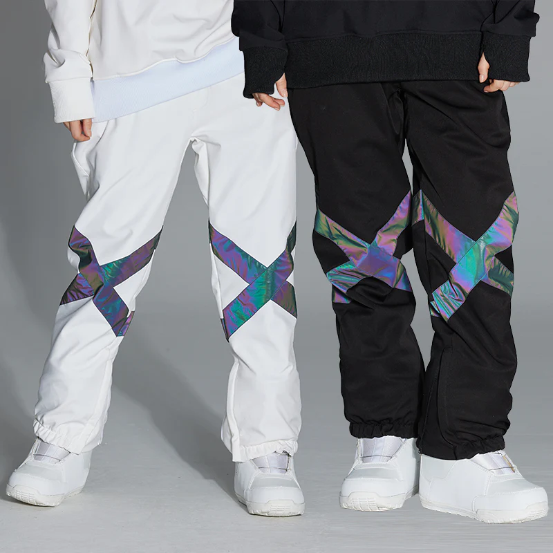 Women's Unisex Arctic Queen Glimmer Neon Light Cross X Snow Pants - Image 4