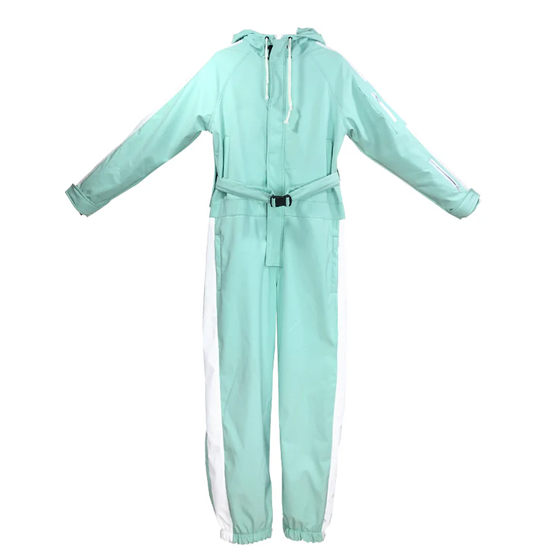 Women's Unisex North White Ice Slope Winter One Piece Snowsuit - Image 4