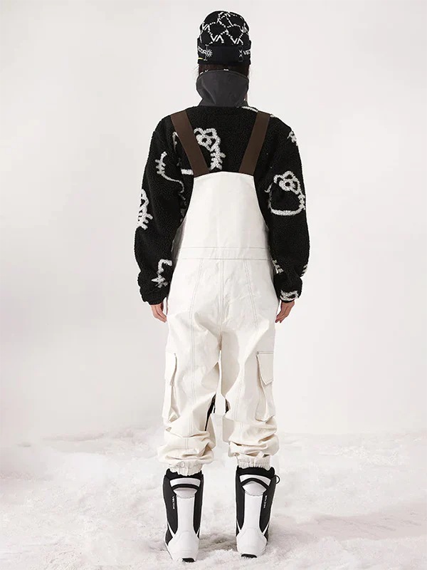 Women's Vector Dusk Denim Cargo Snow Bibs Pants - Image 7