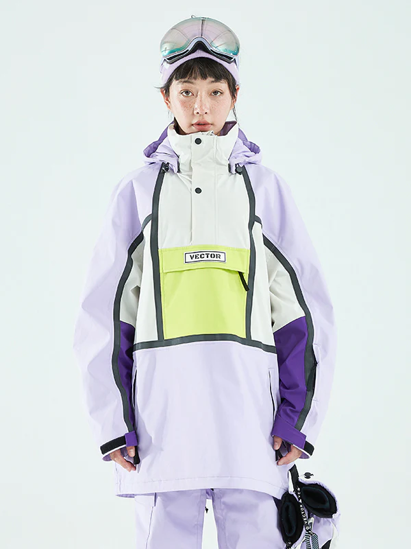 Women's Vector Unisex Reflective Colorful Winter Anorak Snow Jacket - Image 3