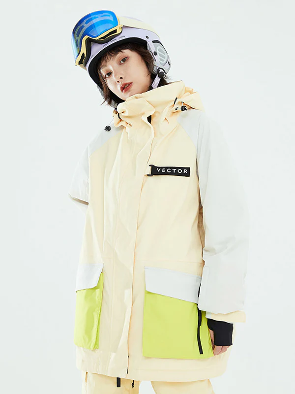 Women's Vector Winter Invitation Reflective Colorblock Snow Jacket - Image 3