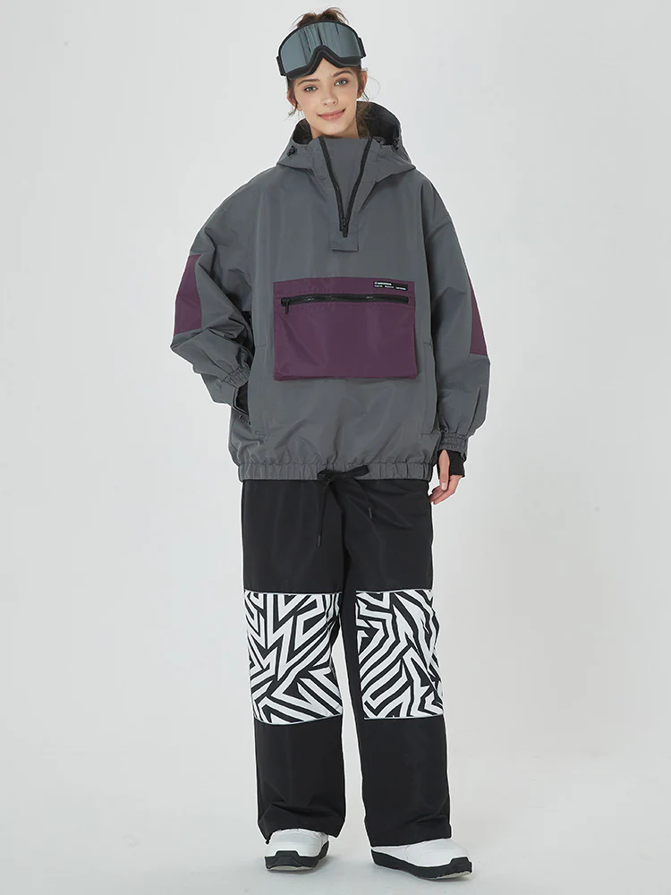 Women's Winter Baggy Snowboard Suit Prime Bomber Snow Jacket & Pants - Image 7