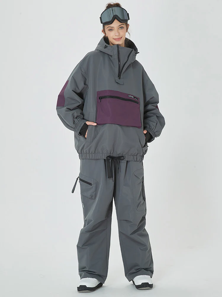 Women's Winter Bomber Snow Suit Prime Baggy Snowboard Jacket & Pants - Image 10