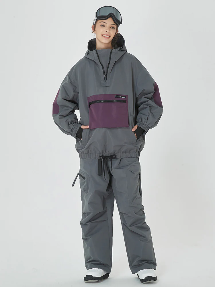Women's Winter Bomber Snow Suit Prime Baggy Snowboard Jacket & Pants - Image 9